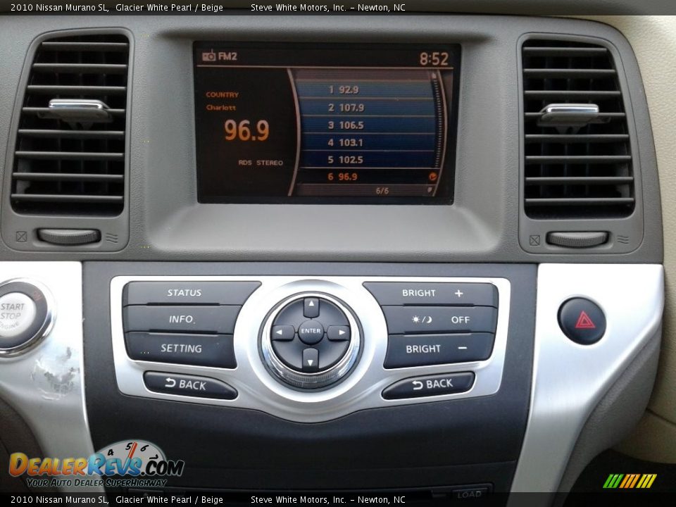 2010 Nissan Murano SL Glacier White Pearl / Beige Photo #21