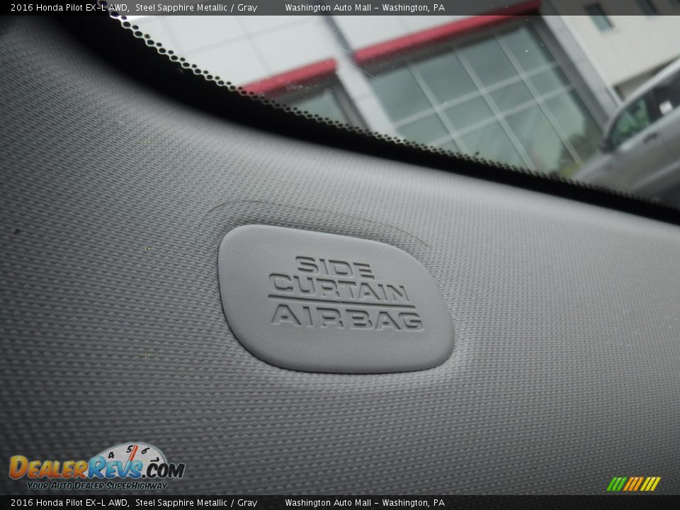 2016 Honda Pilot EX-L AWD Steel Sapphire Metallic / Gray Photo #18