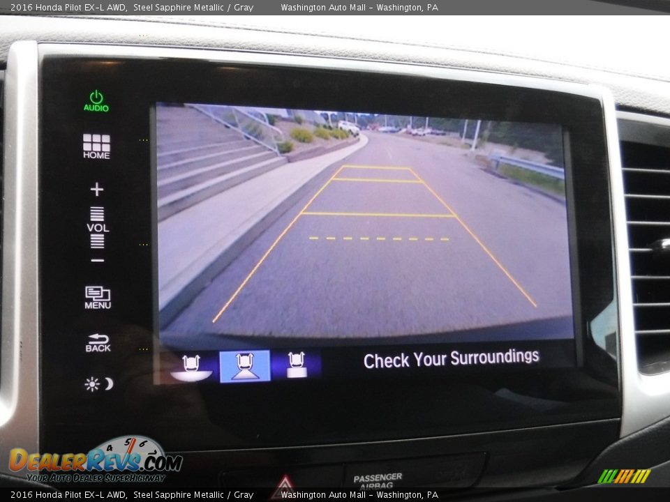 2016 Honda Pilot EX-L AWD Steel Sapphire Metallic / Gray Photo #20