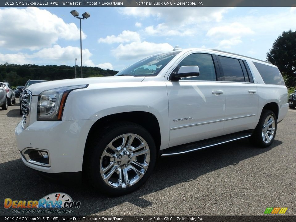 2019 GMC Yukon XL SLT 4WD White Frost Tintcoat / Cocoa/Dune Photo #1