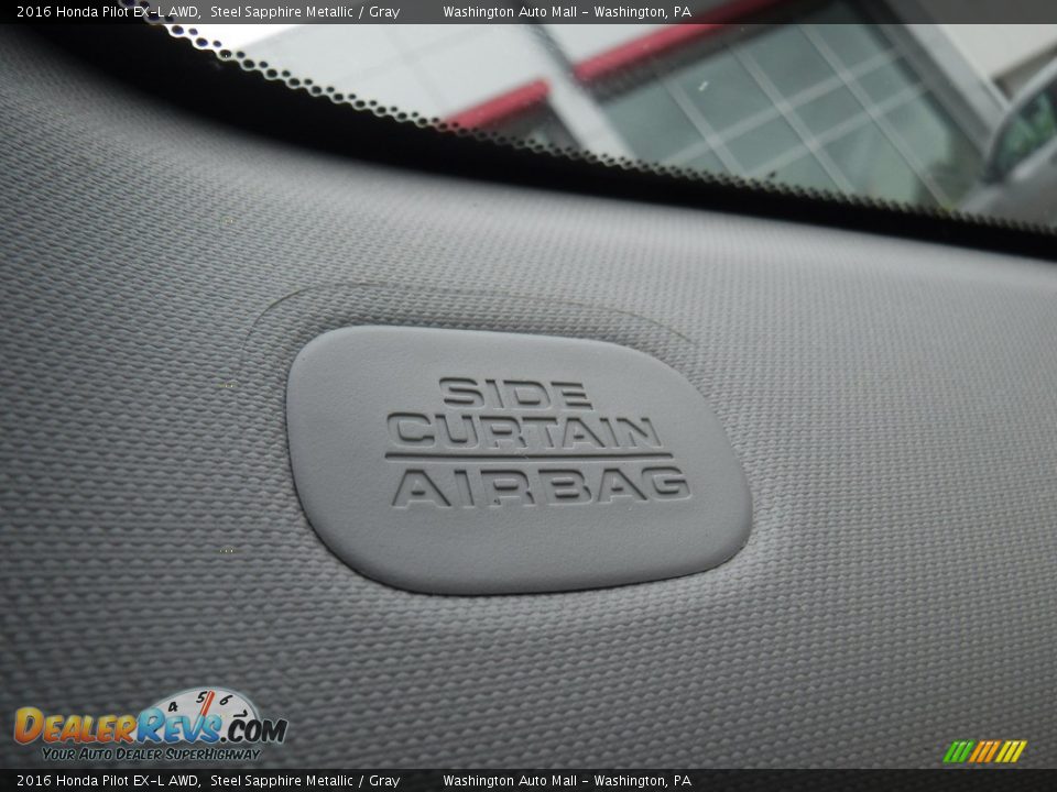 2016 Honda Pilot EX-L AWD Steel Sapphire Metallic / Gray Photo #23