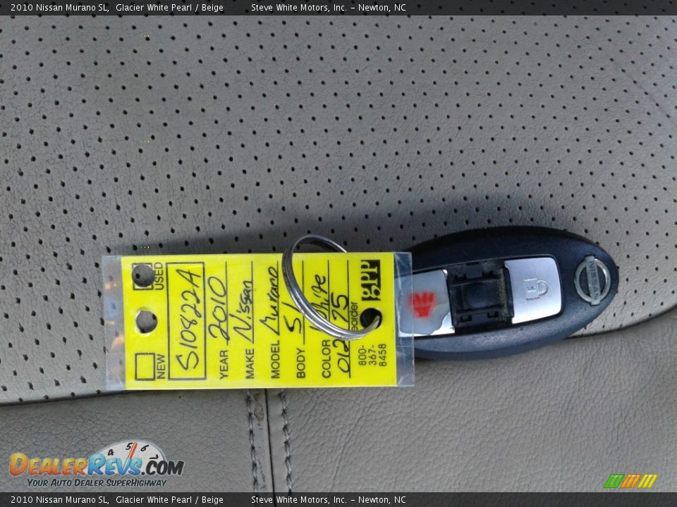 2010 Nissan Murano SL Glacier White Pearl / Beige Photo #30