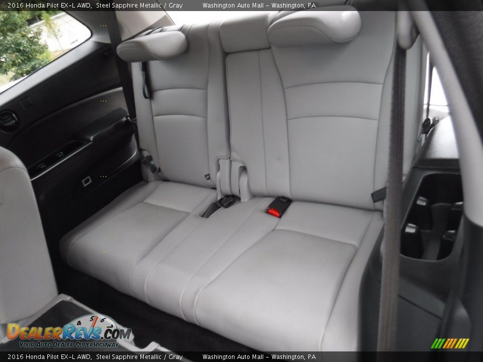 2016 Honda Pilot EX-L AWD Steel Sapphire Metallic / Gray Photo #26