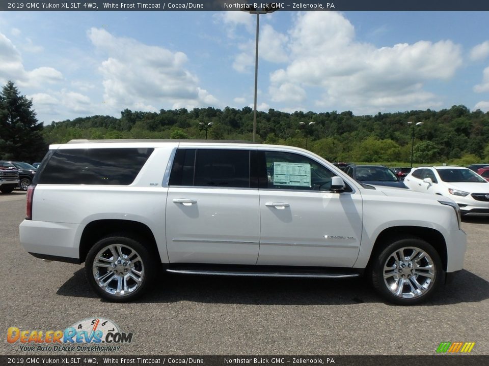 White Frost Tintcoat 2019 GMC Yukon XL SLT 4WD Photo #4