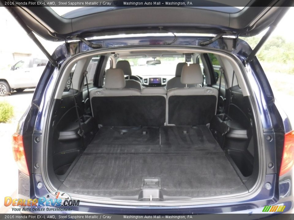 2016 Honda Pilot EX-L AWD Steel Sapphire Metallic / Gray Photo #27