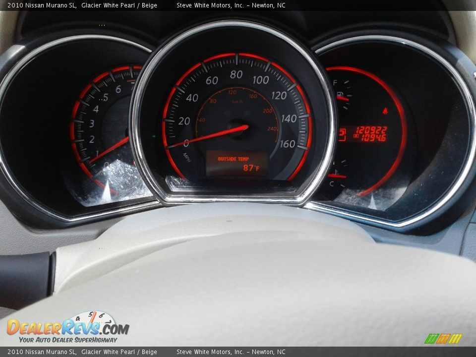 2010 Nissan Murano SL Glacier White Pearl / Beige Photo #35