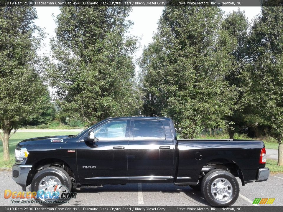 2019 Ram 2500 Tradesman Crew Cab 4x4 Diamond Black Crystal Pearl / Black/Diesel Gray Photo #1