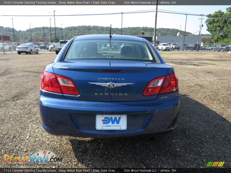 2010 Chrysler Sebring Touring Sedan Deep Water Blue Pearl / Dark Slate Gray Photo #11