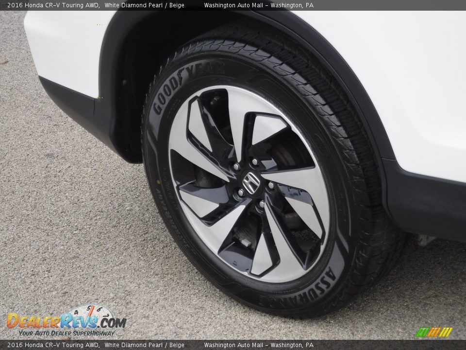 2016 Honda CR-V Touring AWD White Diamond Pearl / Beige Photo #3