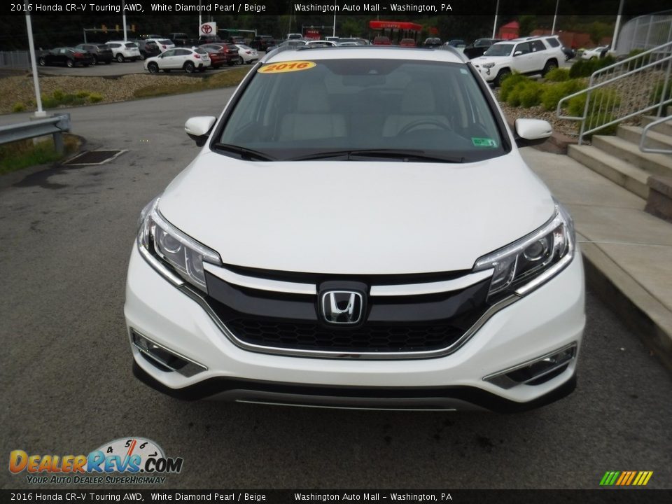 2016 Honda CR-V Touring AWD White Diamond Pearl / Beige Photo #5