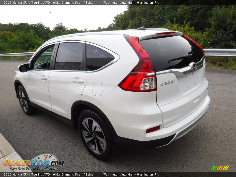 2016 Honda CR-V Touring AWD White Diamond Pearl / Beige Photo #8