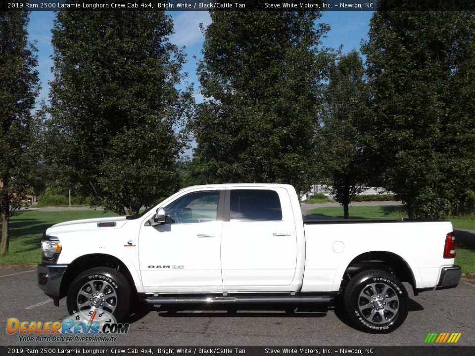 2019 Ram 2500 Laramie Longhorn Crew Cab 4x4 Bright White / Black/Cattle Tan Photo #1