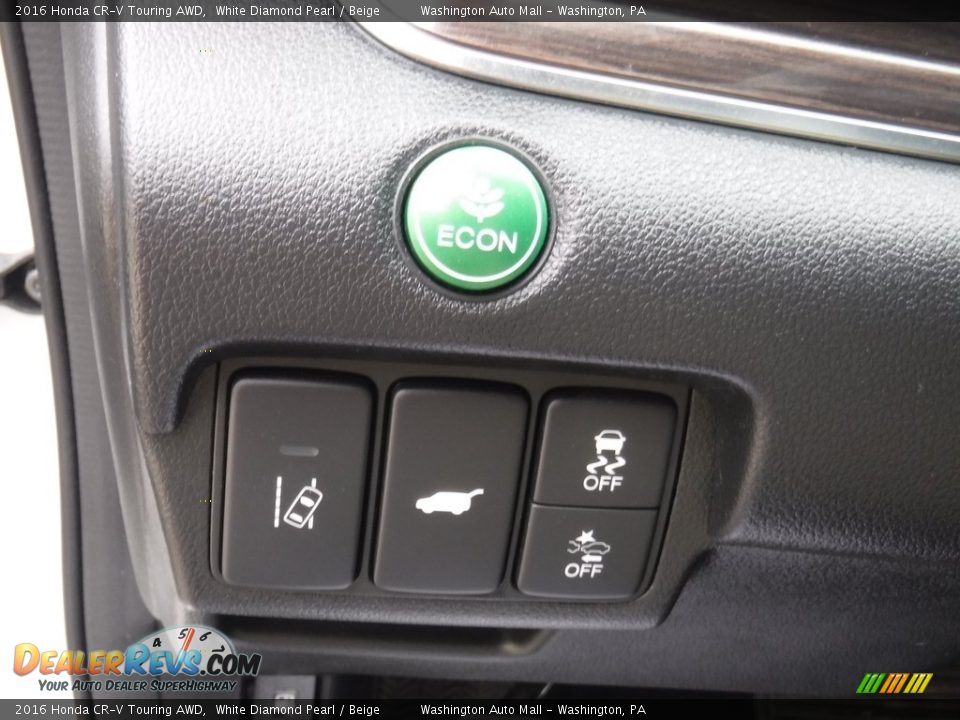 2016 Honda CR-V Touring AWD White Diamond Pearl / Beige Photo #14
