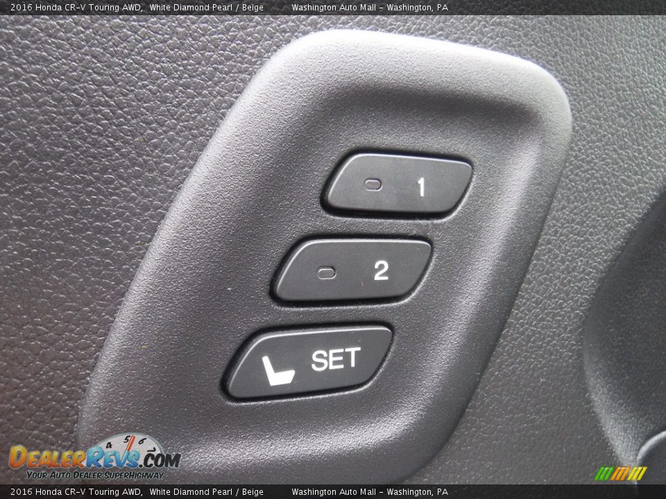2016 Honda CR-V Touring AWD White Diamond Pearl / Beige Photo #16