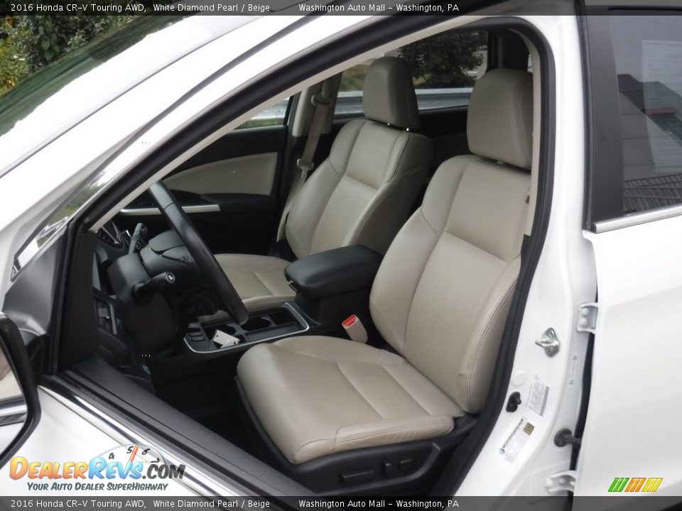 2016 Honda CR-V Touring AWD White Diamond Pearl / Beige Photo #17