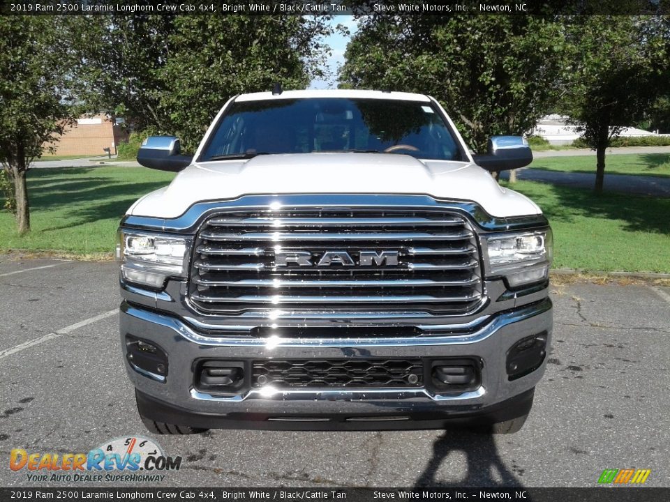 2019 Ram 2500 Laramie Longhorn Crew Cab 4x4 Bright White / Black/Cattle Tan Photo #3
