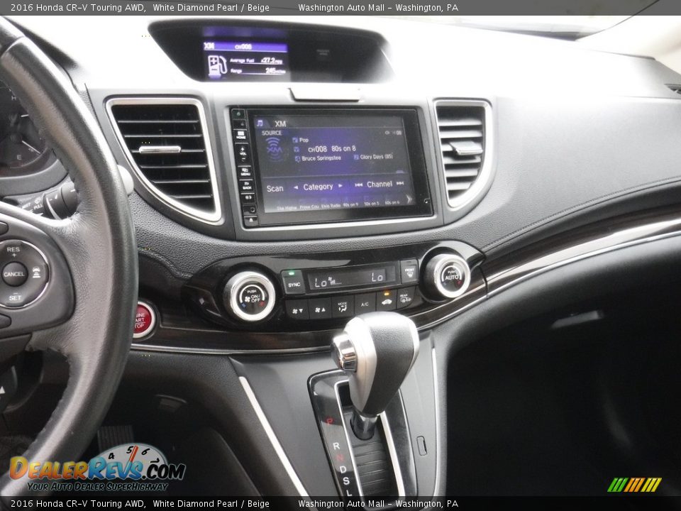 2016 Honda CR-V Touring AWD White Diamond Pearl / Beige Photo #19
