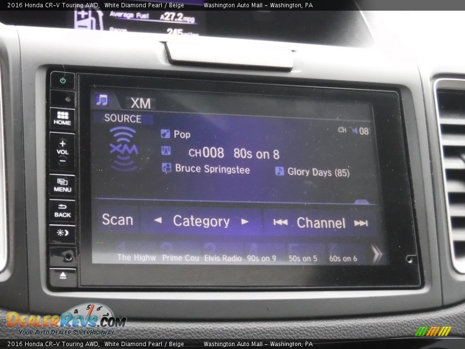 2016 Honda CR-V Touring AWD White Diamond Pearl / Beige Photo #20