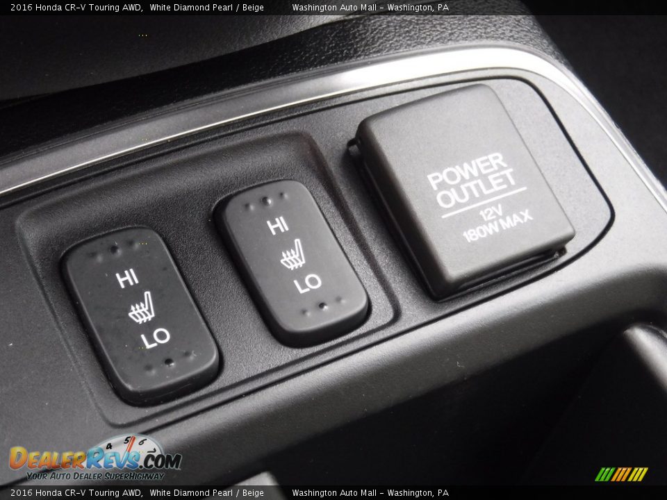 2016 Honda CR-V Touring AWD White Diamond Pearl / Beige Photo #22