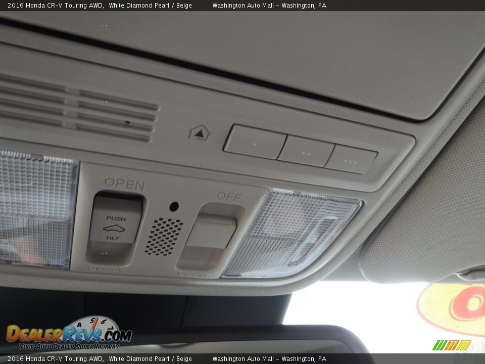 2016 Honda CR-V Touring AWD White Diamond Pearl / Beige Photo #23