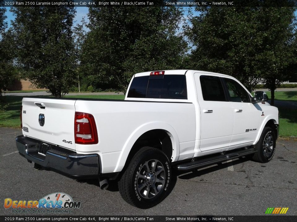 2019 Ram 2500 Laramie Longhorn Crew Cab 4x4 Bright White / Black/Cattle Tan Photo #6