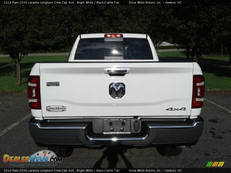 2019 Ram 2500 Laramie Longhorn Crew Cab 4x4 Bright White / Black/Cattle Tan Photo #7