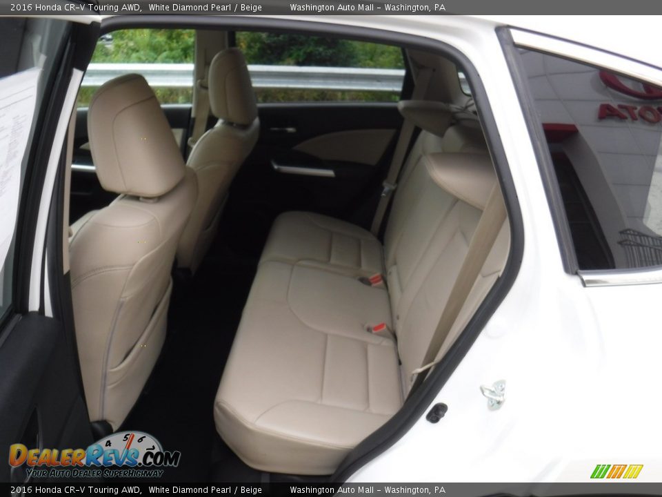 2016 Honda CR-V Touring AWD White Diamond Pearl / Beige Photo #27