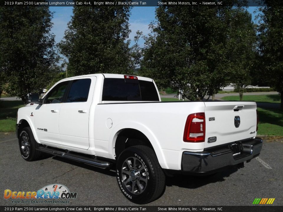 2019 Ram 2500 Laramie Longhorn Crew Cab 4x4 Bright White / Black/Cattle Tan Photo #8