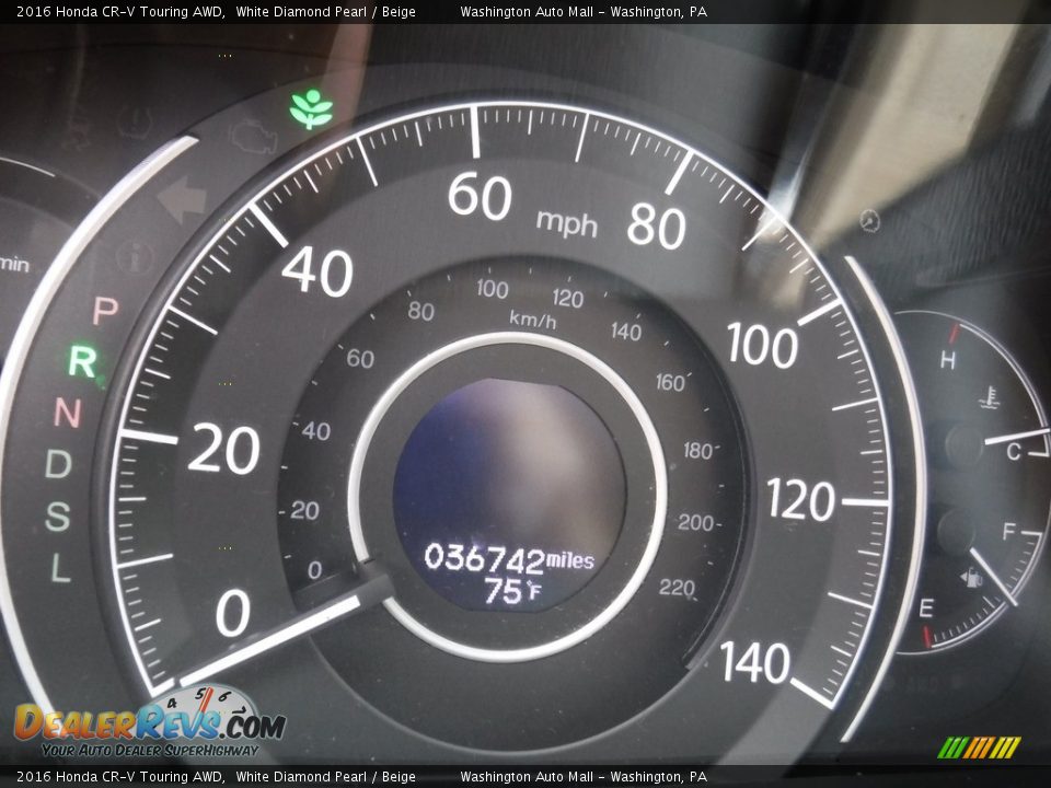 2016 Honda CR-V Touring AWD White Diamond Pearl / Beige Photo #33