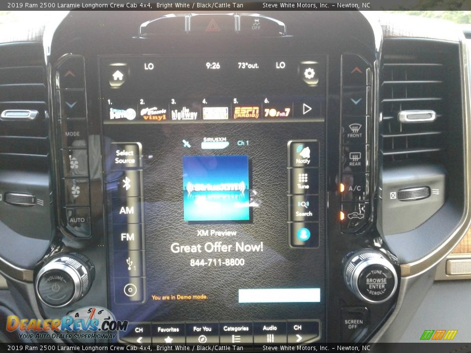 2019 Ram 2500 Laramie Longhorn Crew Cab 4x4 Bright White / Black/Cattle Tan Photo #22