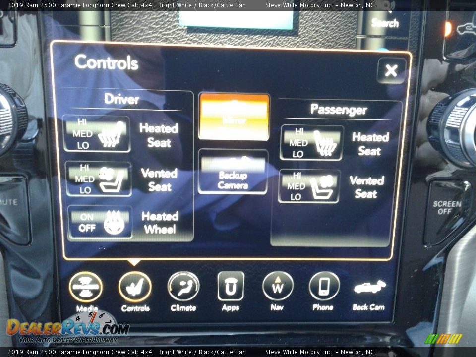 Controls of 2019 Ram 2500 Laramie Longhorn Crew Cab 4x4 Photo #24