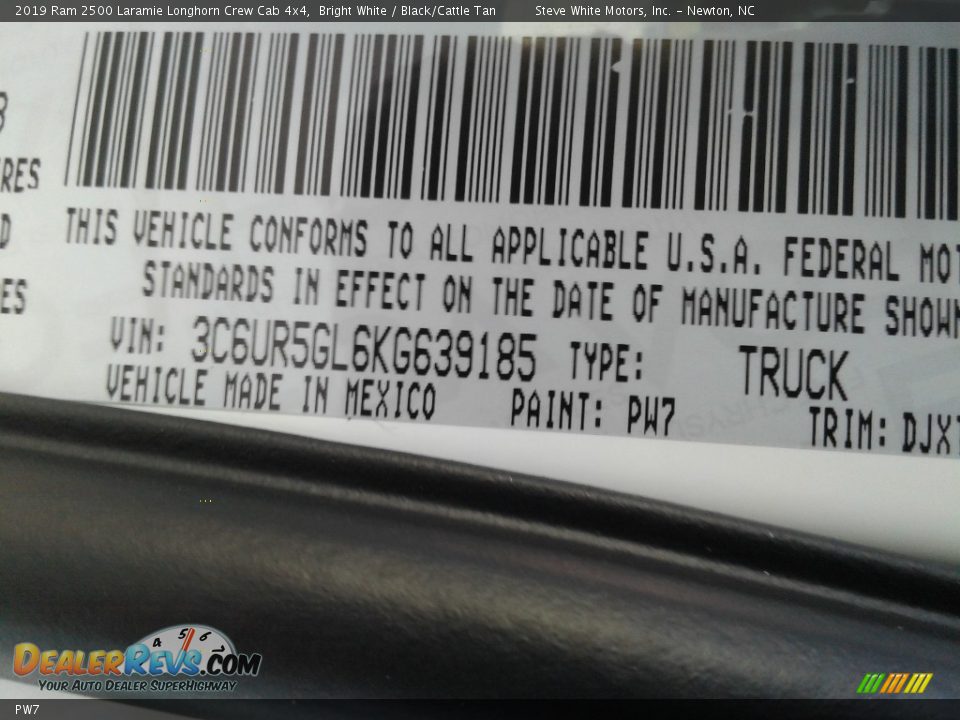 Ram Color Code PW7 Bright White