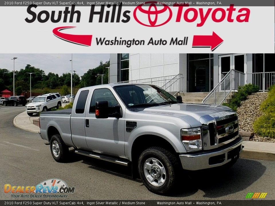 2010 Ford F250 Super Duty XLT SuperCab 4x4 Ingot Silver Metallic / Medium Stone Photo #1
