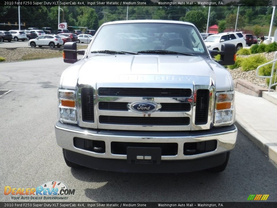 2010 Ford F250 Super Duty XLT SuperCab 4x4 Ingot Silver Metallic / Medium Stone Photo #3