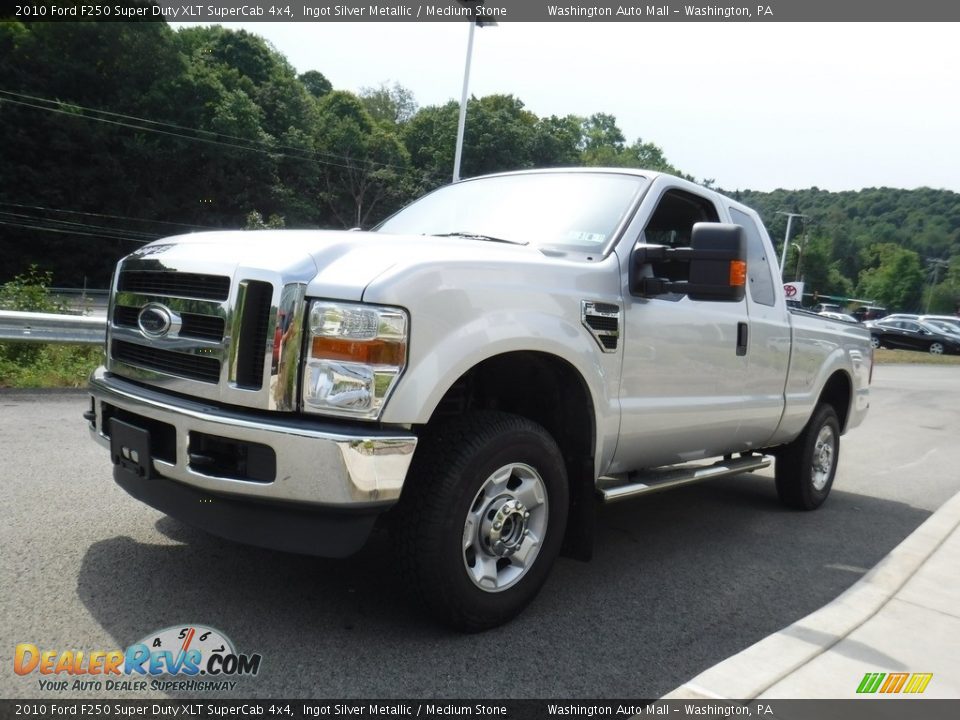 2010 Ford F250 Super Duty XLT SuperCab 4x4 Ingot Silver Metallic / Medium Stone Photo #4