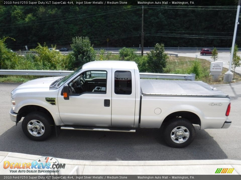 2010 Ford F250 Super Duty XLT SuperCab 4x4 Ingot Silver Metallic / Medium Stone Photo #7