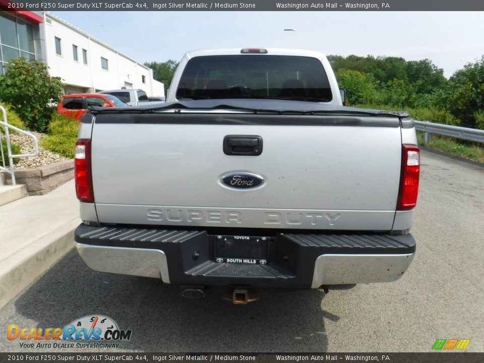 2010 Ford F250 Super Duty XLT SuperCab 4x4 Ingot Silver Metallic / Medium Stone Photo #9