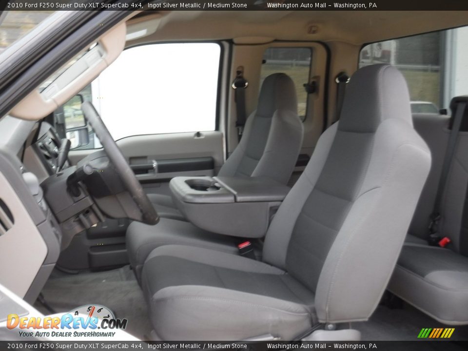 2010 Ford F250 Super Duty XLT SuperCab 4x4 Ingot Silver Metallic / Medium Stone Photo #15
