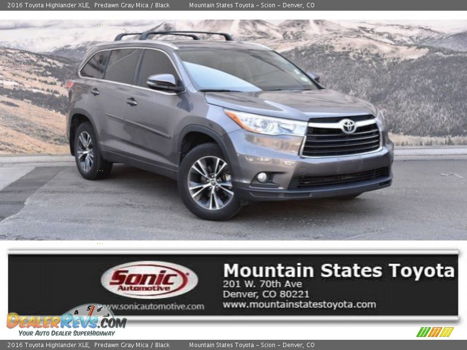 2016 Toyota Highlander XLE Predawn Gray Mica / Black Photo #1