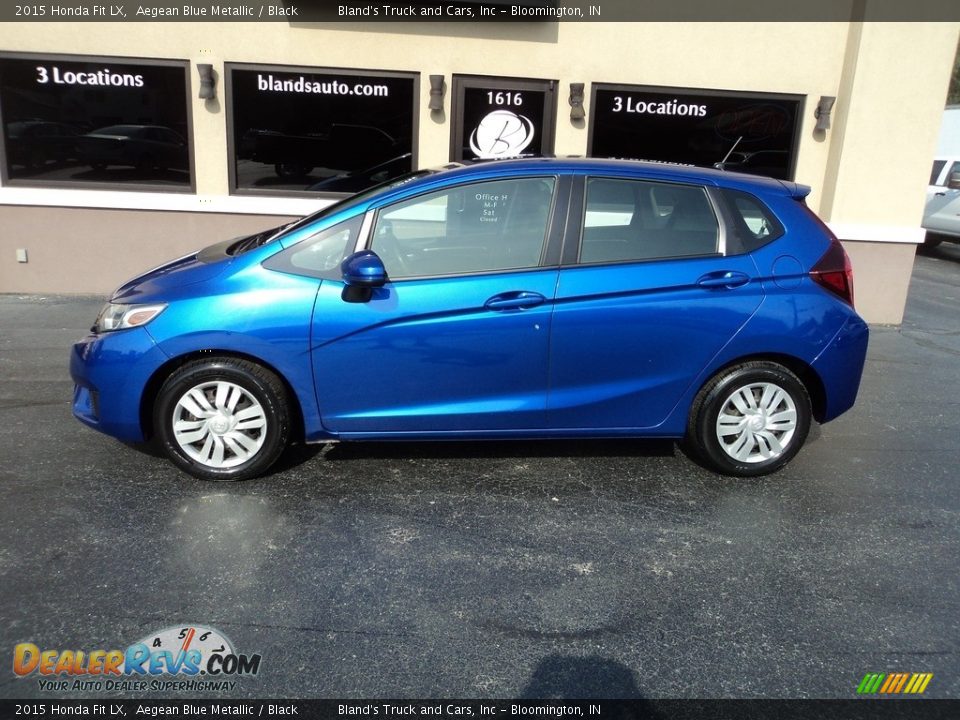 2015 Honda Fit LX Aegean Blue Metallic / Black Photo #1