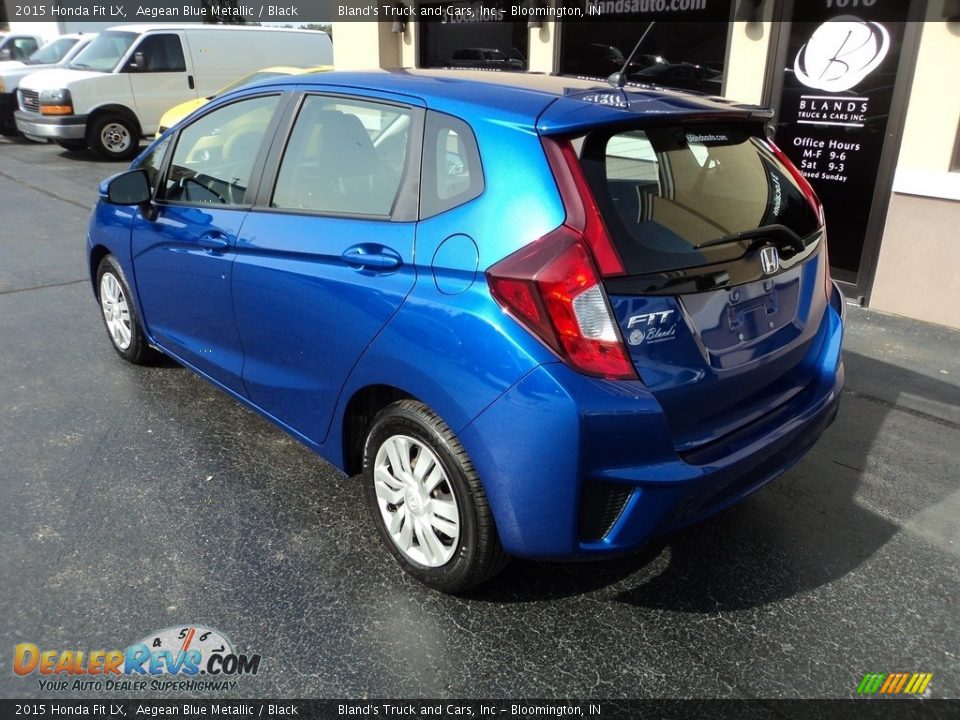 2015 Honda Fit LX Aegean Blue Metallic / Black Photo #3