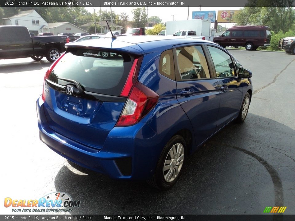2015 Honda Fit LX Aegean Blue Metallic / Black Photo #4