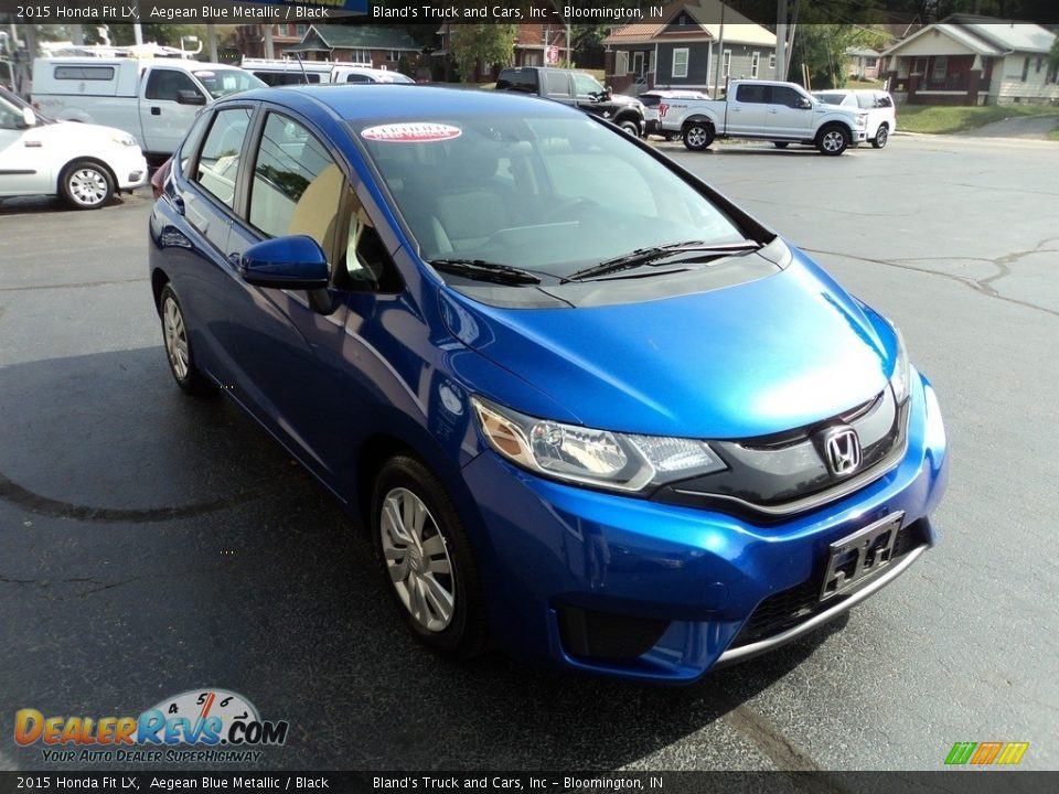 2015 Honda Fit LX Aegean Blue Metallic / Black Photo #5