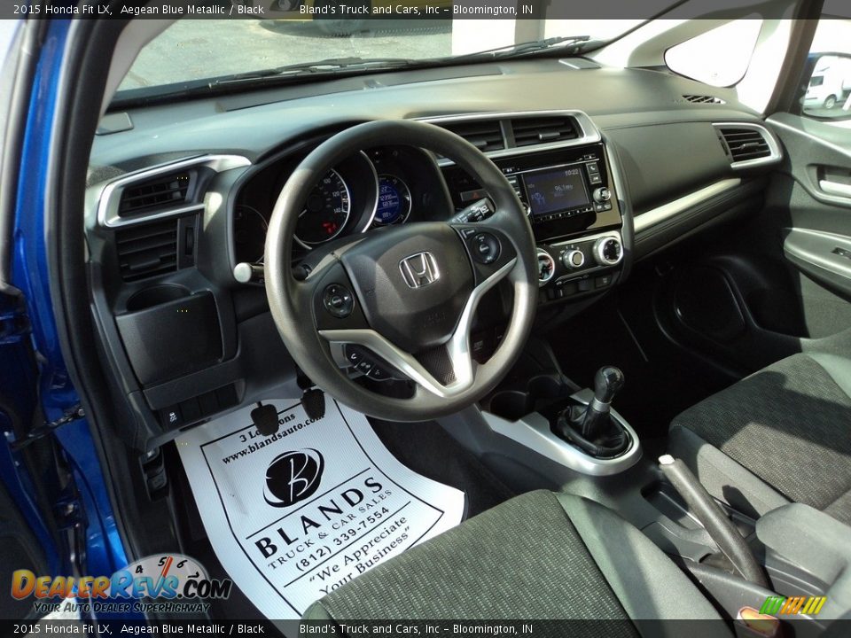 2015 Honda Fit LX Aegean Blue Metallic / Black Photo #6