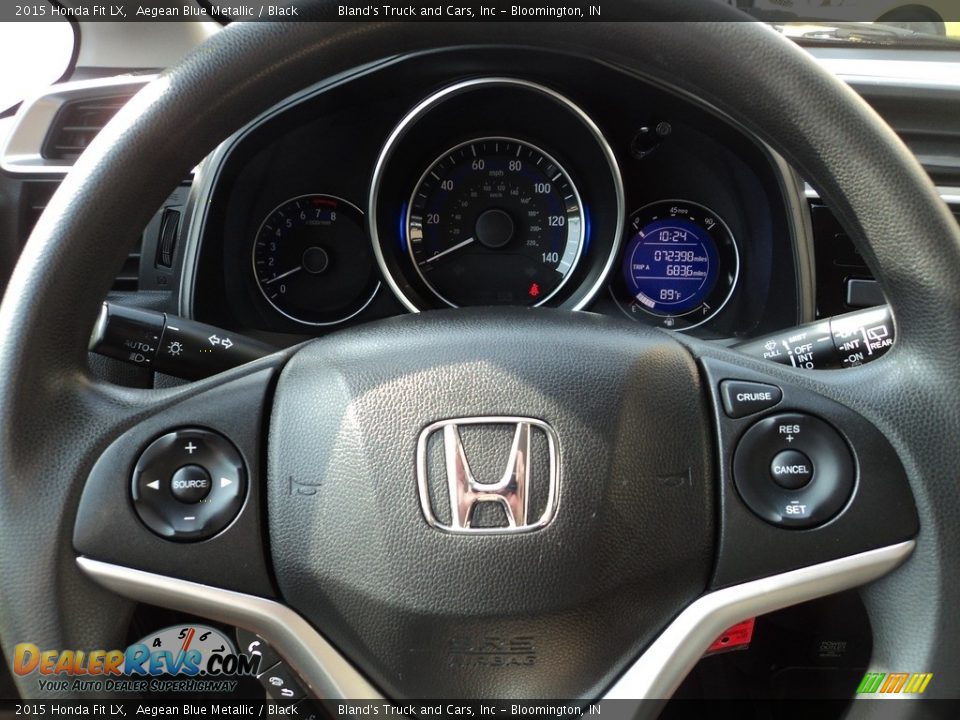 2015 Honda Fit LX Aegean Blue Metallic / Black Photo #11