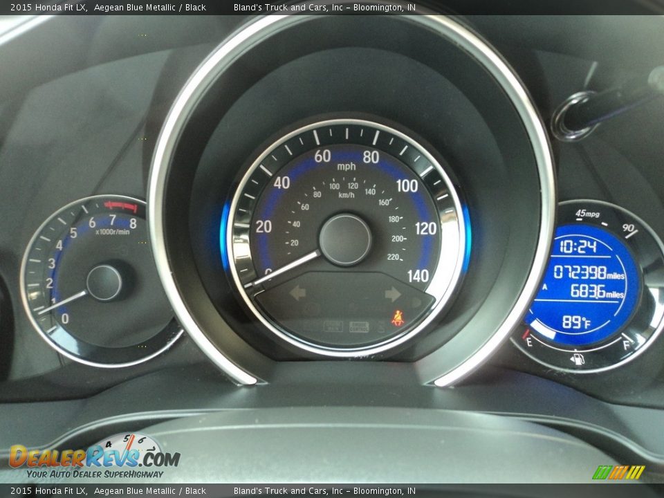 2015 Honda Fit LX Aegean Blue Metallic / Black Photo #12