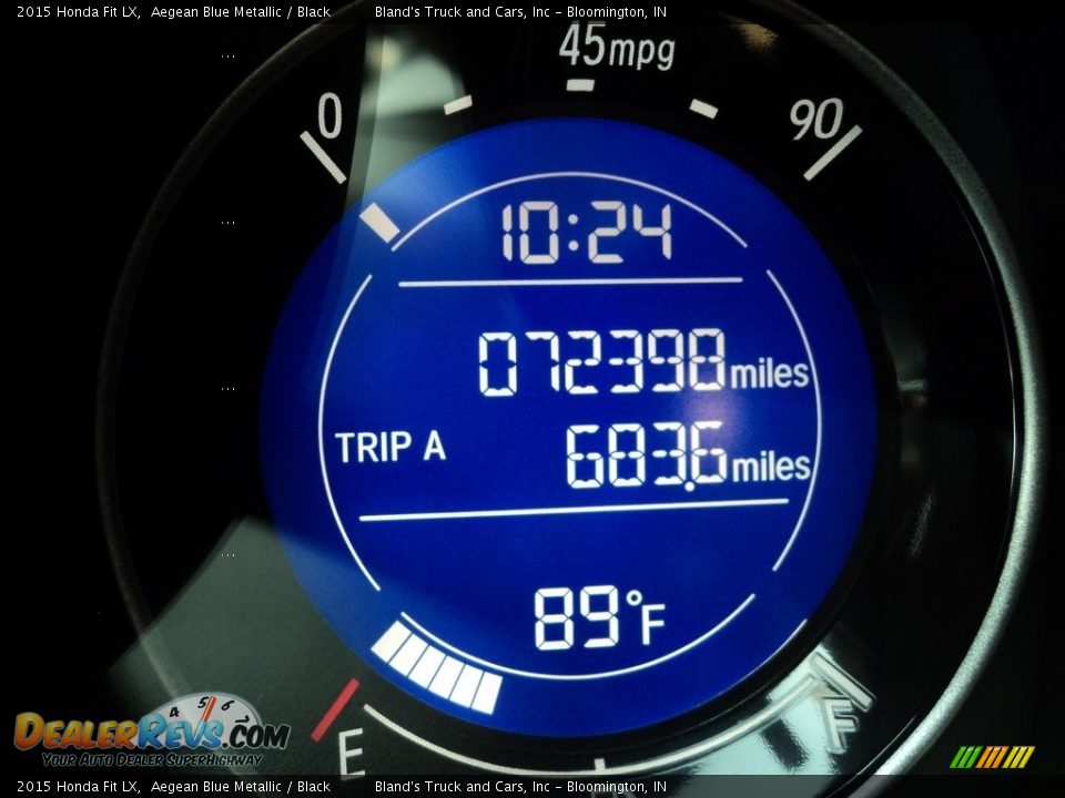 2015 Honda Fit LX Aegean Blue Metallic / Black Photo #13