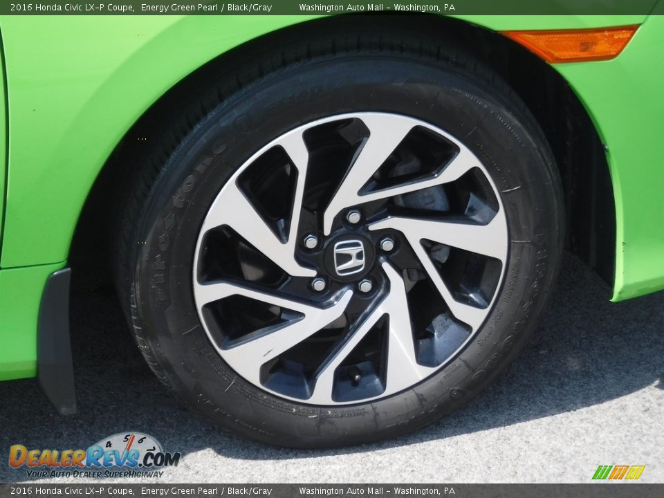 2016 Honda Civic LX-P Coupe Energy Green Pearl / Black/Gray Photo #3