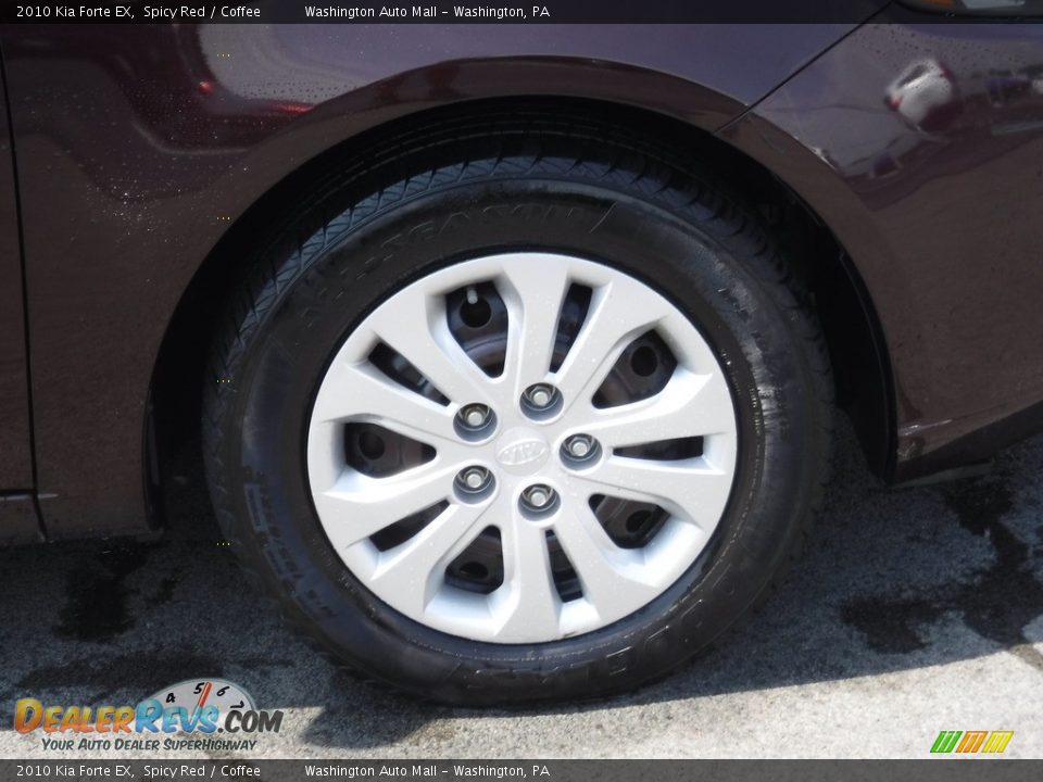 2010 Kia Forte EX Spicy Red / Coffee Photo #3