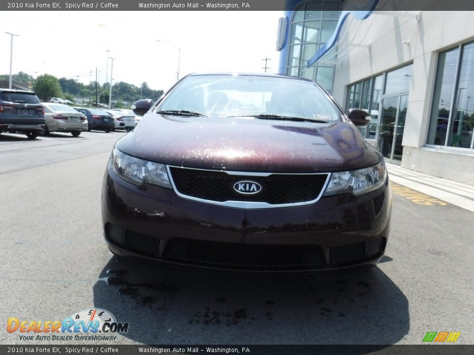 2010 Kia Forte EX Spicy Red / Coffee Photo #4